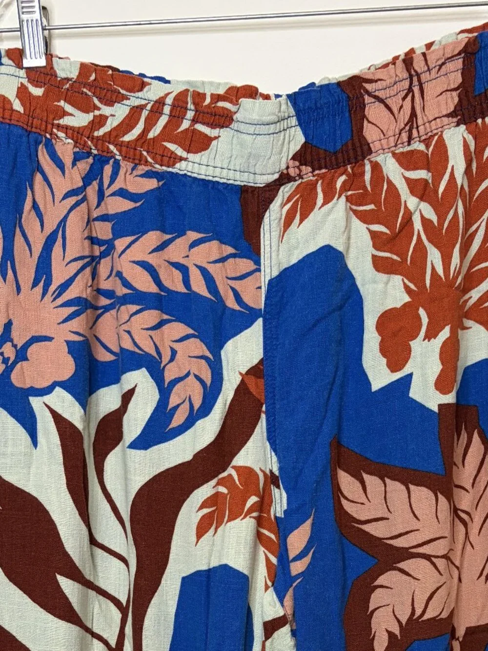 H&M Leaf Print Paper Bag Trousers Size XL